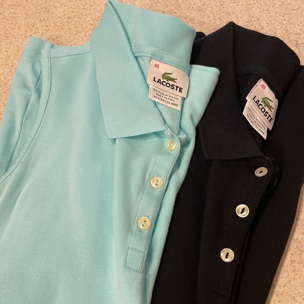 Lacoste sleeveless polo size 40